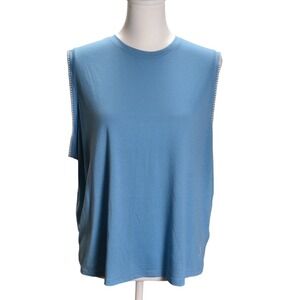 Nike Dri-FIT Sleeveless Technical Casual Everyday Weekend Summer Tank Light Blue